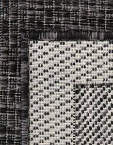 Outdoor Teppich Tulum Border Schwarz - 213 x 305 cm