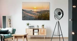 Leinwandild Sonnenuntergang STRAND Meer 120 x 80 x 80 cm