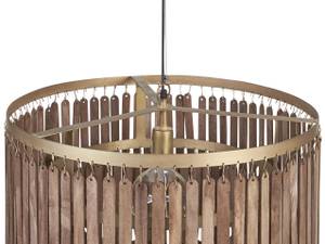 Lampe suspension KAVERI Marron - Bois massif - 60 x 146 x 60 cm