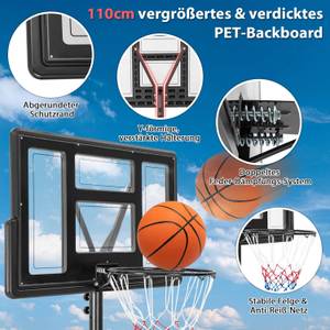 Basketballkorb EB50374DE Schwarz - Metall - 74 x 21 x 111 cm