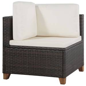 Garten-Sofagarnitur Braun - Metall - Polyrattan - 60 x 36 x 60 cm