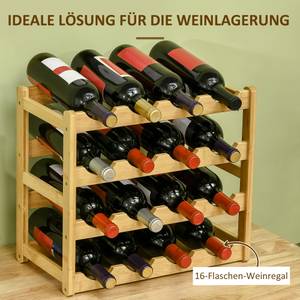 Weinregal 801-269V00ND Braun - Massivholz - 24 x 38 x 43 cm