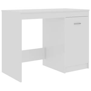 Bureau Blanc - Bois manufacturé - Bois massif - 100 x 76 x 100 cm