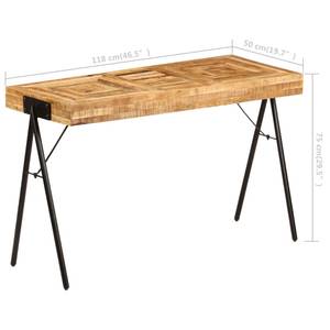 Schreibtisch Braun - Massivholz - Holzart/Dekor - 118 x 75 x 118 cm