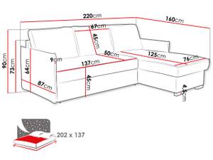 Ecksofa Megan Beige