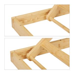 Klapptisch Bambus höhenverstellbar Braun - Weiß - Bambus - Holzwerkstoff - 105 x 70 x 50 cm