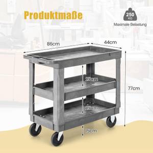 Werkstatt-Rollwagen FX57927SD Grau - Kunststoff - 44 x 77 x 86 cm