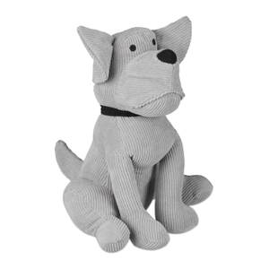 Türstopper Hund Schwarz - Grau - Naturfaser - Textil - 19 x 28 x 23 cm