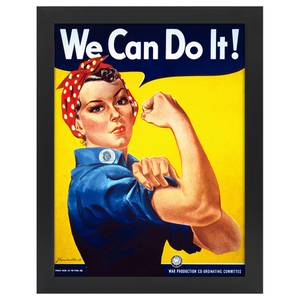 Bilderrahmen Poster We Can Do It! Schwarz