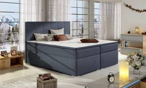 Boxspringbett CANDOR Blau - Breite: 180 cm