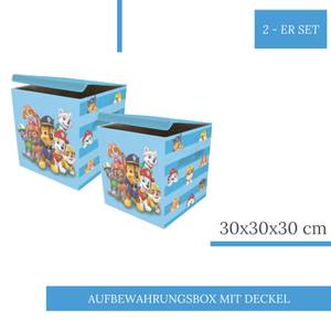 Box mit Deckel Paw Patrol, 2er-Set Blau - Textil - 30 x 30 x 30 cm