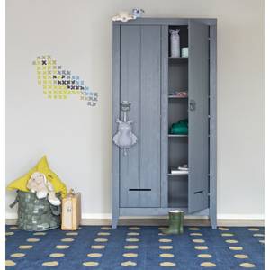 Armoire Til Pin massif - Gris foncé