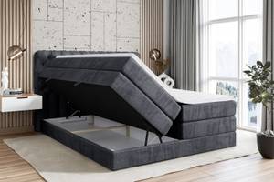 Boxspringbett BOXI8 KING Steingrau - Breite: 160 cm