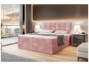 Boxspringbett Drago Rosé - Breite: 120 cm - H4