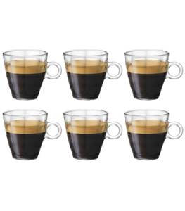 Espressoglas Cube 6er Set Naturfaser - 2 x 7 x 9 cm