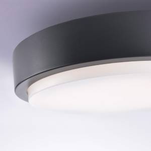 LED Außen-Deckenleuchte Grau - Metall - 37 x 8 x 37 cm