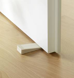 Türstopper, 2 Stück, beige Farbe, WENKO Beige - Kunststoff - 4 x 2 x 10 cm