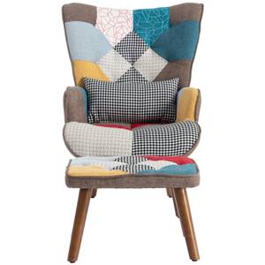 Fauteuil simple Mercury Ⅱ Métal - Bois massif - Textile - Bois/Imitation - 51 x 95 x 69 cm