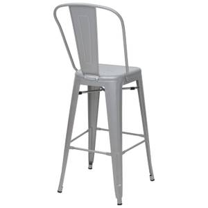 Tabouret de bar A73 métal (lot de 4) Gris