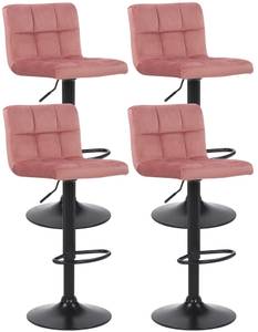 Tabouret de bar Feni Lot de 4 Rose foncé