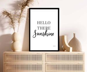 Poster hello there sunshine 60 x 90 cm - Bois manufacturé