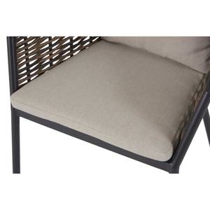 Gartenstuhl Daniella 2er Set Braun - Rattan - 61 x 78 x 63 cm