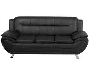 3-Sitzer Sofa LEIRA Schwarz - Silber