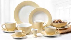 Espressountertassen Doppio 6er Set Beige - Gelb