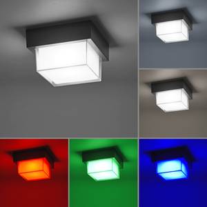 LED Außen Deckenlampe RGB+W Grau - Metall - 16 x 10 x 16 cm