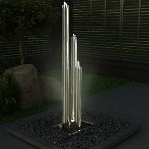 Gartenbrunnen Silber - Metall - 48 x 153 x 153 cm