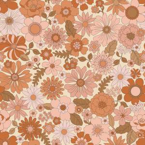 Tapete Blumen 7486 Orange