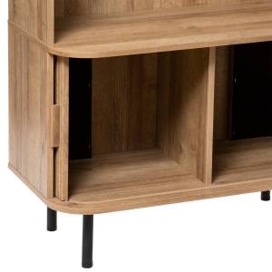 2-türiger Bücherschrank COLVA Beige - Metall - 40 x 179 x 80 cm