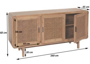 Sideboard M47 Braun - Holzart/Dekor - Holz teilmassiv - 160 x 82 x 45 cm