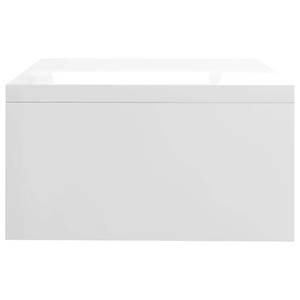 vidaXL Support de moniteur Blanc brillant 100 x 24 x 13 cm Aggloméré