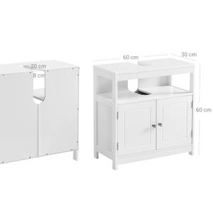 Waschbeckenunterschrank mit  Türen Weiß - Holzwerkstoff - 30 x 60 x 60 cm