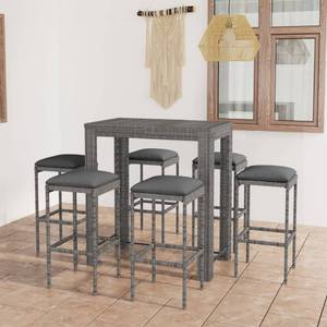 Bar-Set (7-teilig) 3011733-3 Grau - Metall - 61 x 111 x 100 cm