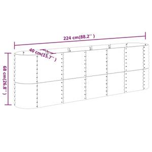 Hochbeet 3012740-1 Braun - 224 x 68 cm