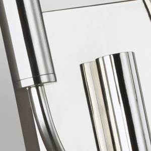 Wandleuchte URAVA Graumetallic - Silber - Weiß - 28 x 16 cm