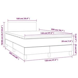 Boxspringbett 3017265-2 Creme - Breite: 120 cm