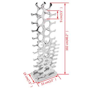 Weinregal 243503 Silber - Metall - 33 x 102 x 33 cm