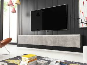 TV-Lowboard D180 mit LED Beleuchtung Grau
