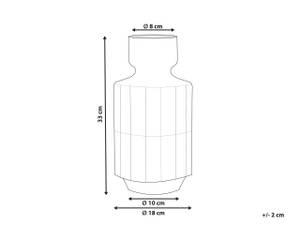 Blumenvase DIKELLA Grau - Glas - 18 x 33 x 18 cm