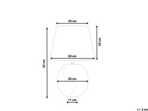 Tischlampen ARGUN Schwarz - Grau - Silber - Keramik - 30 x 42 x 30 cm