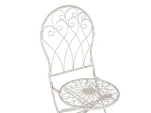 Bistro Set STIFFE 3-tlg Weiß - Metall - 70 x 76 x 70 cm