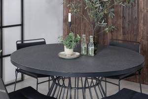 Tropea Gartenset Tisch Schwarz - Metall - 110 x 75 x 110 cm