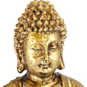 Buddha Figur Garten 30 cm Gold - Kunststoff - Stein - 19 x 30 x 13 cm