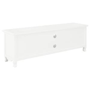 Meuble tv 297428 Blanc - Bois manufacturé - Bois massif - Bois/Imitation - 30 x 40 x 120 cm