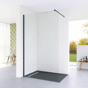 Glas Duschwand Walk In Dusche schwarz Breite: 110 cm