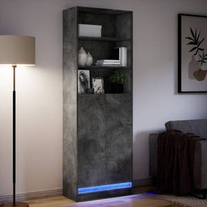 Highboard mit LED-Beleuchtung DE6589 Grau - Holzwerkstoff - 33 x 200 x 69 cm