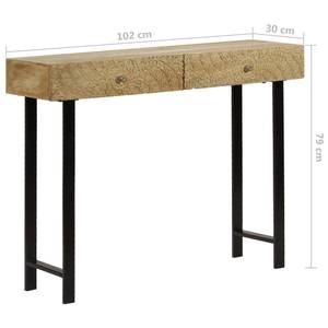 Konsolentisch 246977 Braun - Metall - Massivholz - Holzart/Dekor - 30 x 79 x 102 cm